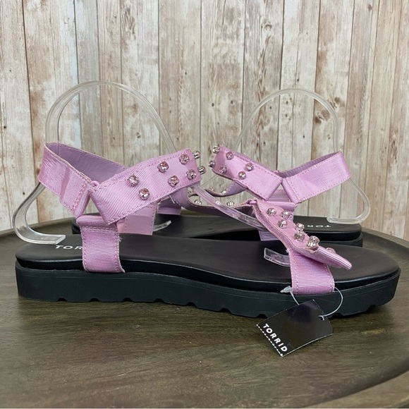 TORRID Velcro Strap Studded Sandal Size 9.5 WW Extra Wide Width - Picture 9 of 13